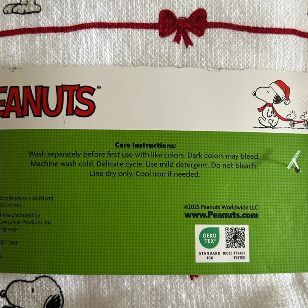 Peanuts Snoopy Striped Kitchen Towels